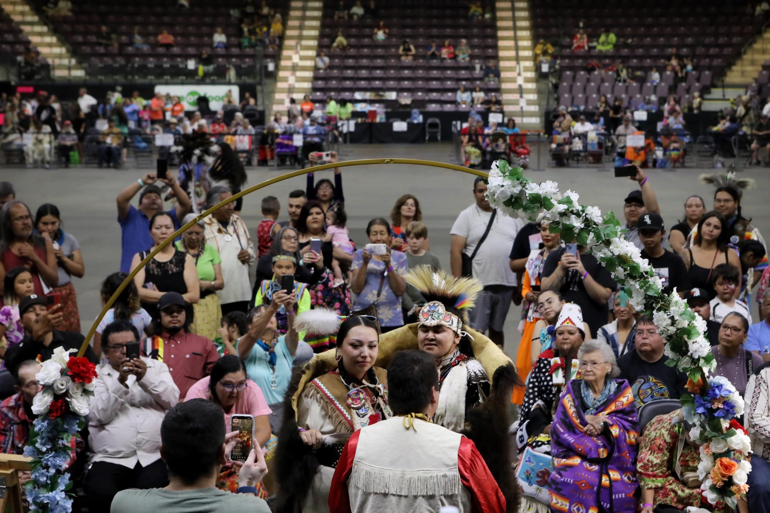 Married at the powwow: Dancers tie the knot at snpink’tn event where they first met