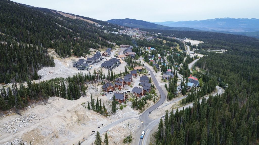 An overview of the Big White Ski Resort in syilx Okanagan territory on Oct. 4, as the ski resort continues its expansion. Recently, the Sinixt Confederacy extended their area of consultation into the ski resort’s development area, causing concern amongst the syilx Okanagan Nation. Photo by Aaron Hemens