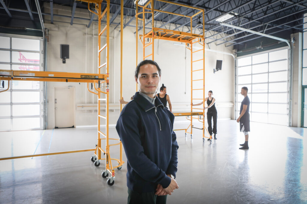 Cameron sinkʷə Fraser-Monroe, a Tla’amin Nation member and associate artist for Ballet Kelowna, is the choreographer and director for the company’s upcoming show Cikilaxʷm: Controlled Burn. Photo by Aaron Hemens