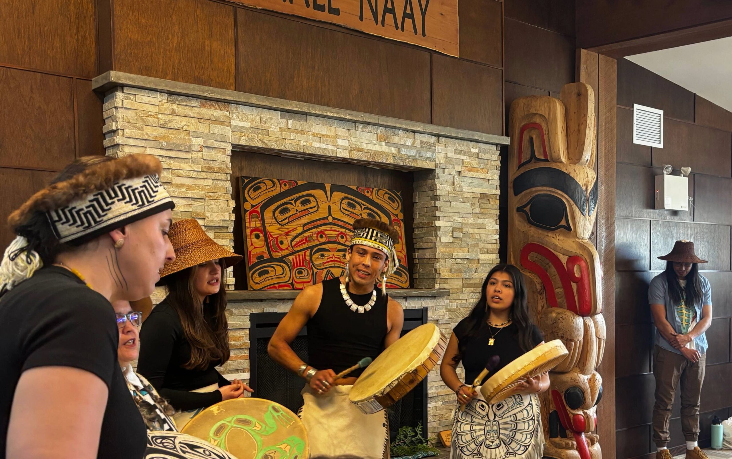 A new GyaaG̲ang pole is raised in Haida ceremony, celebrating a ‘small act of reconciliation’