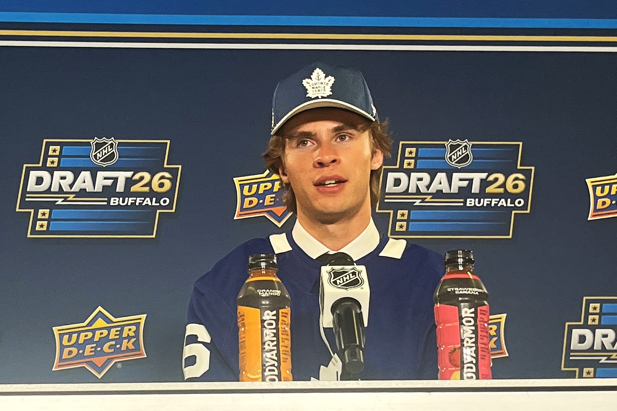Tr’ondëk Hwëch’in celebrates as Gavin McKenna picked first in NHL draft