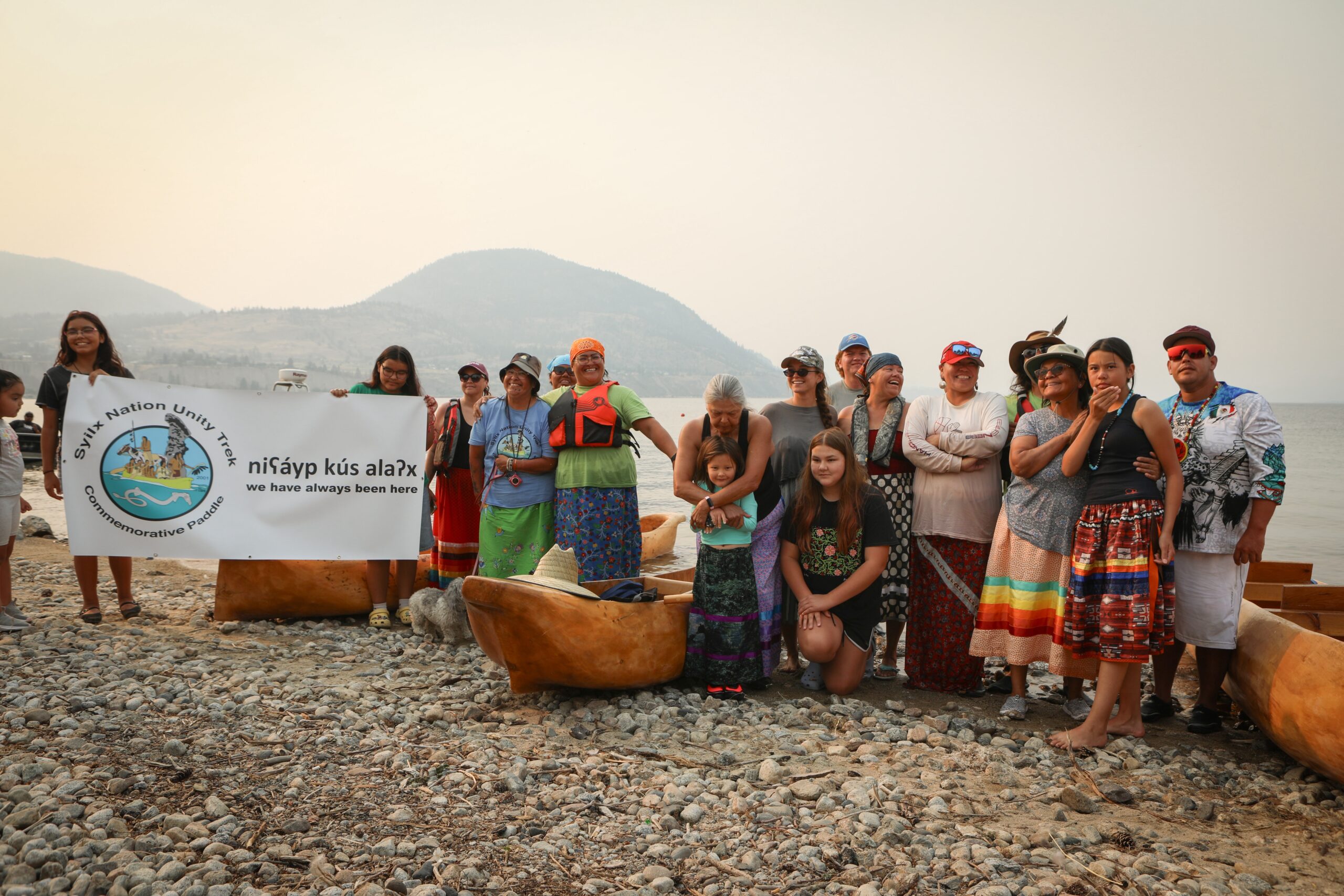 Travelling in dugout canoes, syilx Okanagan paddlers complete weeklong Unity Trek
